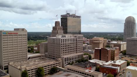 winston-salem-nc,-north-carolina-aerial-slowpush-in-north-carolina