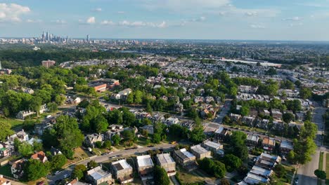 Vista-Aérea-De-Los-Suburbios-De-Filadelfia