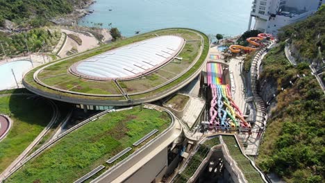 El-Parque-De-Atracciones-New-Ocean-Park-De-Hong-Kong-Reabre-Después-De-La-Vista-Aérea-Del-Bloqueo-Del-Virus-De-La-Corona