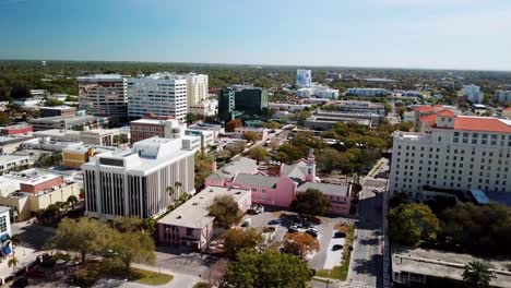 Empuje-Lento-Aéreo-De-Clearwater-Florida-En-El-Centro