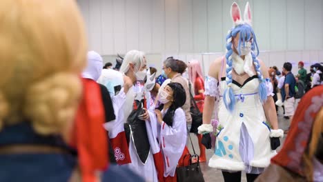 Visitors-and-participants-dressed-up-as-cosplayers-are-seen-during-the-Anicom-and-Games-ACGHK-exhibition-event-in-Hong-Kong