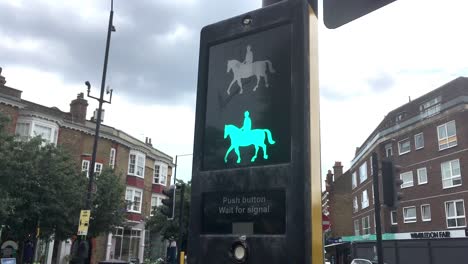 Punto-De-Cruce-De-Pelican-Road-Para-Caballos-En-Wimbledon,-Londres