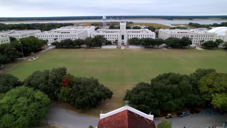 Luftabzug-Vom-Citadel-Military-College-In-Charleston,-South-Carolina