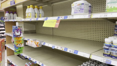 Empty-shelves-of-baby-formula-in-a-Kroger-grocery-store