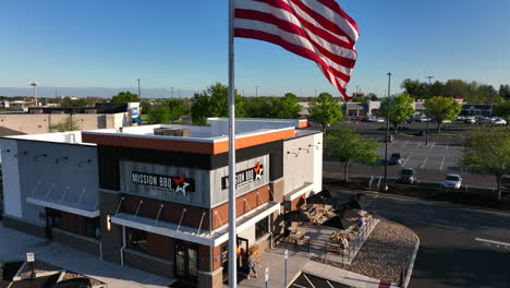 Aerial-rising-shot-of-Mission-BBQ