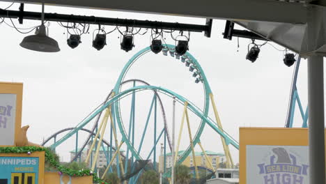 Static-Shot-of-the-Kraken-Roller-Coaster-Loop-at-SeaWorld