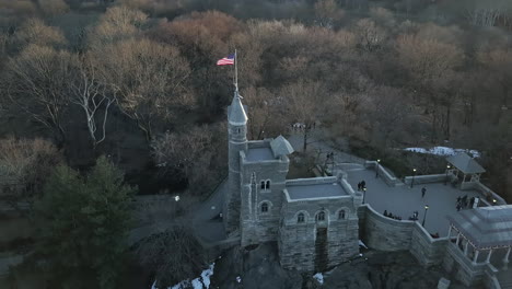 Un-Buen-Día-De-Atardecer-Con-Mi-Dron-En-Central-Park-En-El-Parque-Más-Grande-De-La-Ciudad-De-Nueva-York