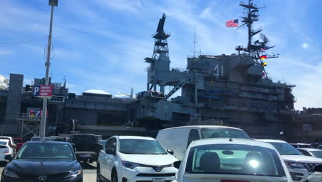 Slow-Motion---Majestic-view-of-the-decommission-Midway-ship