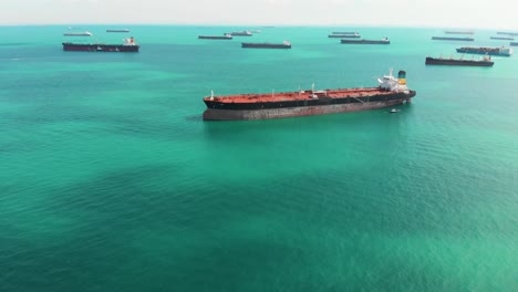 Cargo-Ships-in-the-sea-in-the-water-of-Singapore