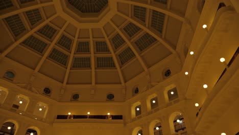 State-Library-Victoria-at-nighttime-people-studying-at-melbourne-library-Melbourne-tourism-attractions,-melbourne-library