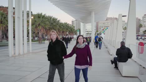 People-walking-under-the-pergola-of-Palmeral-de-las-Sorpresas