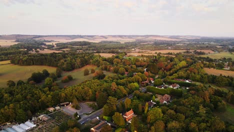 Vereinigtes-Königreich-Kent-Land-Drohnenaufnahmen,-Luftaufnahmen