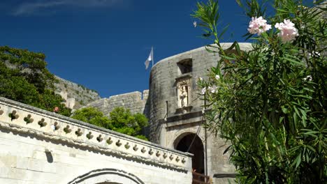 Pile-Gate-entrance-on-the-west-side-of-old-town-Dubrovnik-from-below-during-covid-times