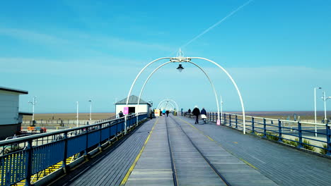 SOUTHPORT-PIER-,-England,-Merseyside.-Forward-Moving-Shot