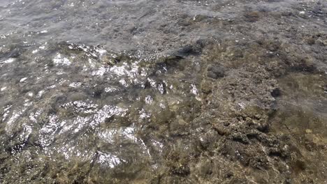 Soft-wave-of-blue-ocean-on-sandy-beach