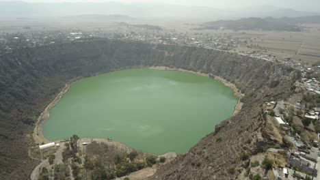 Drone-shot-of-the-whole-extension-of-the-lagoon-of-Aljojuca