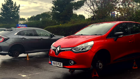 Two-Cars-Have-Alloy-Wheels-Stollen-,Nicked-Wheels-On-Car-Park