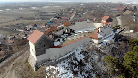 Fortaleza-De-Feldioara-Construida-Por-Los-Caballeros-Teutónicos,-Brasov,-Rumania