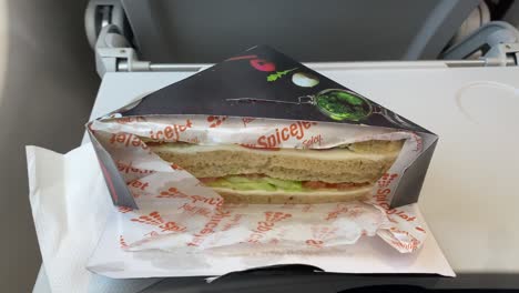 Im-Gewürzstrahl-Mit-Erfrischungen-Wie-Sandwich,-Wasserbecher,-Seidenpapier-Und-Litschisaft-Aus-Papierbooten