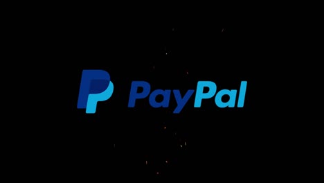 Editorial-Ilustrativa-Del-Icono-De-Paypal-Que-Aparece-Con-Chispas-De-Fuego