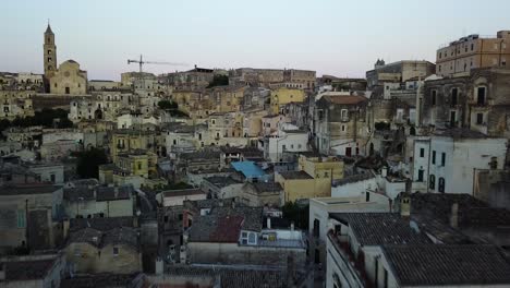 Ciudad-De-Matera-En-Italia-Por-Drone