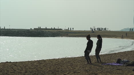 Summer-In-Playa-De-La-Barceloneta,-La-Barceloneta-Beach