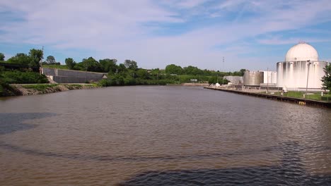 The-Cuyahoga-River-with-a-chemical-plant-on-the-shoreline-in-Cleveland-Ohio