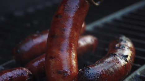 Grilling-a-kielbasa