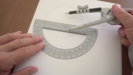 Mathematician-is-demonstrating-the-formula-for-area-of-a-circle-