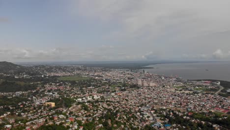 Aerial-footage-of-the-largest-roundabout-in-the-world-located-on-the-island-of-Trinidad-in-the-Caribbean