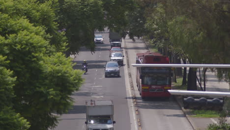 Mexiko-Stadtverkehr-Top-Shot-Autos