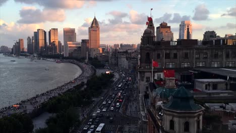 Time-lapse-in-Shanghai,-China