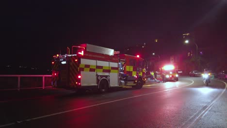 Static-shot-of-New-Zealand-dangerous-road-conditions-during-rainy-night