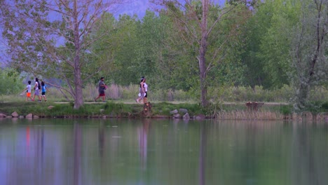 People-walking-in-neighborhood-park