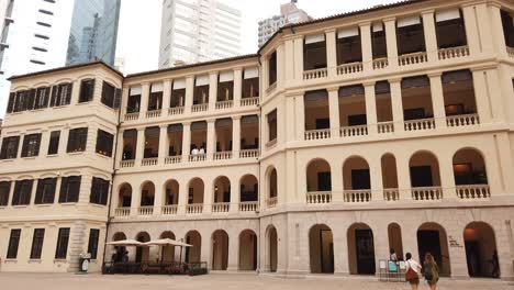 Hong-Kong-Former-Central-Police-Station-Compound-with-people-passing-by