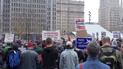 In-Philadelphia,-PA,-large-group-of-protestors-gathered-at-City-Hall-concerning-the-death-of-Qassem-Soleimani-in-Iran-by-US-Government-and-Trump