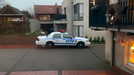 New-York-police-department-vehicle-parking-in-housing-area