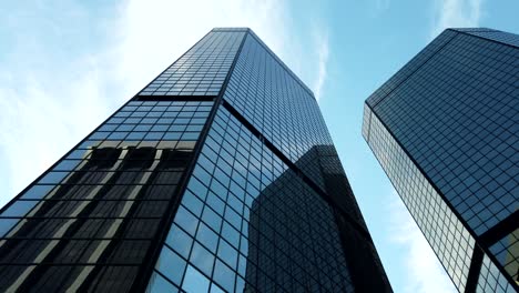 Low-angle-POV-footage-of-driving-in-Denver-downtown