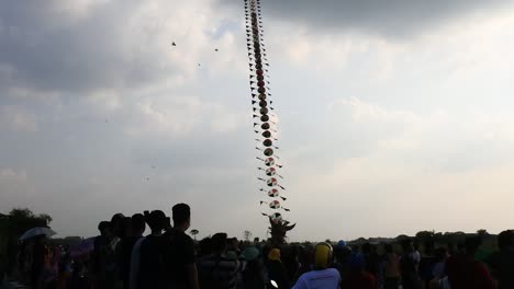 kite-competition-on-the-sky,-Blora,-central-java,-Indonesia,-September-6,-2020