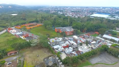 spectacular-flight-in-slow-motion-over-chimney-of-ex-hacienda-Toxpan-in-Cordoba,-Veracruz