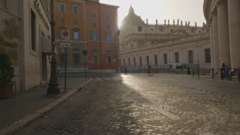 Slow-motion-of-people-walking-and-crossing-street-near-St