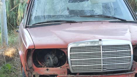 Old-red-rusty-abandoned-Mercedes-Benz