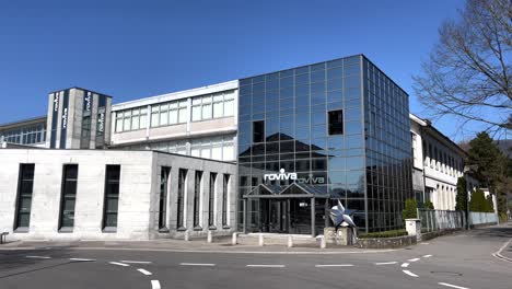 Outside-view-of-Roviva-headquarters-building-in-Wangen-an-der-Aare,-Switzerland