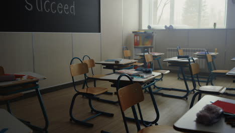 Leere-Klasse-Auf-Dem-Schulcampus.-Modernes-Interieur-Des-Klassenzimmers-In-Der-Schule