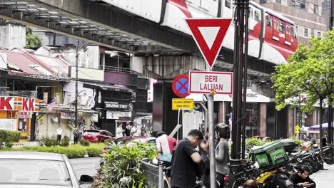 POV-shot-of-street-of-the-Kuala-lumpur