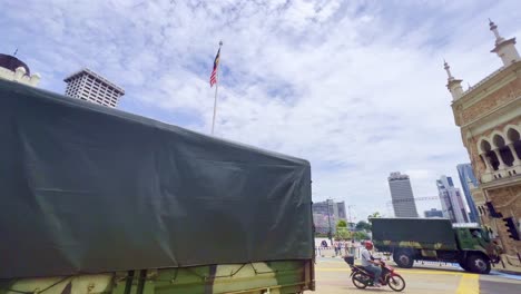 Scenic-view-of-the-Independence-Square-is-a-square-located-in-Kuala-Lumpur,-Malaysia