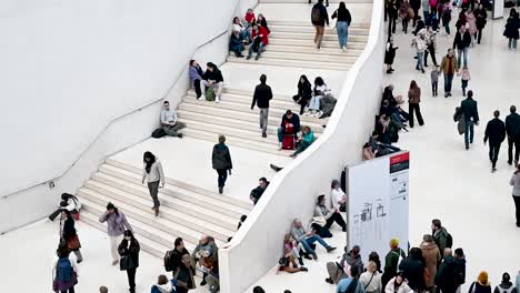 The-British-Library-is-very-clean-and-extremely-busy,-in-London,-United-Kingdom