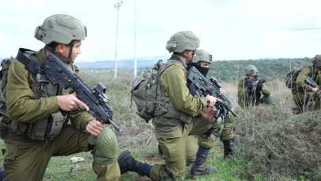 Golani-Brigade-Schwer-Bewaffnete-Infanteriesoldaten,-Idf