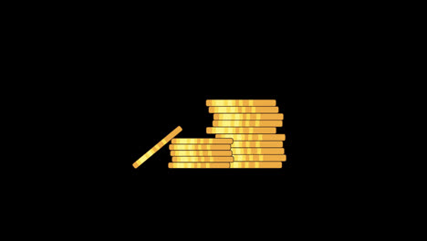 coin-pile-or-stack-icon-loop-Animation-video-transparent-background-with-alpha-channel