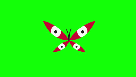 Schmetterlingssymbol-Loop-Animationsvideo,-Transparenter-Hintergrund-Mit-Alphakanal.